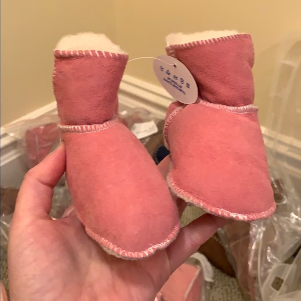 Pink Baby boots Klett by Kaiser- REAL SHEARLING